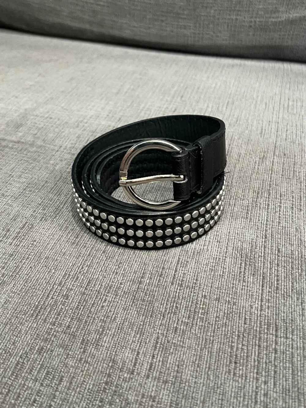 Studded Leather Black Belt